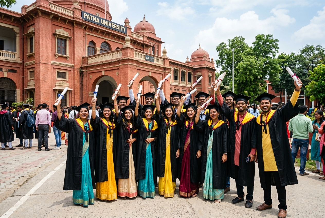 Graduating students at Patna University